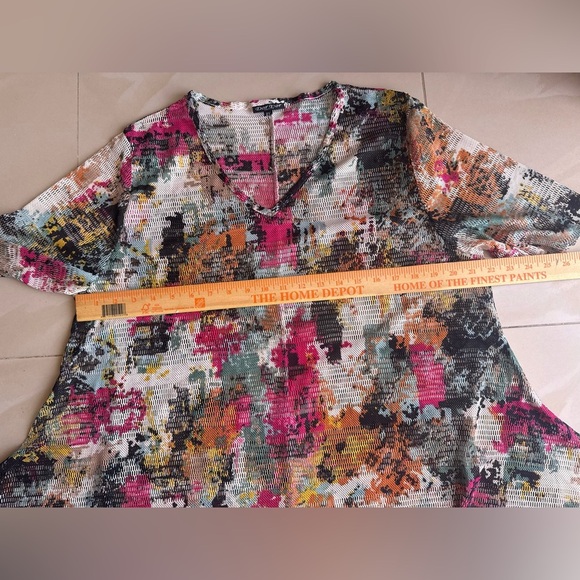 Vintage Dor Dor Couture Top Cover Boho Bohemian Knitted Swim Cover.  2X Colorful - Picture 11 of 16